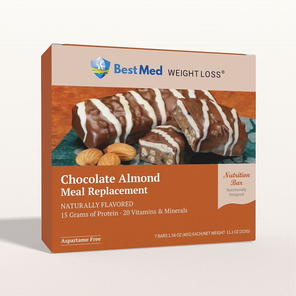 BestMed Meal Replacement Protein Bars, Chocolate Almond Protein Bar (7ct)