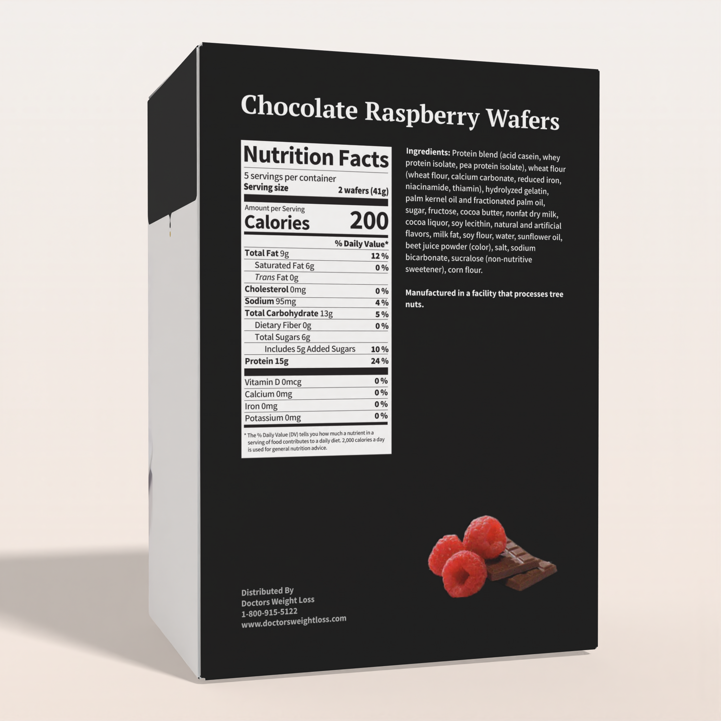 ProtiWise Chocolate Raspberry Protein Wafers (5ct)
