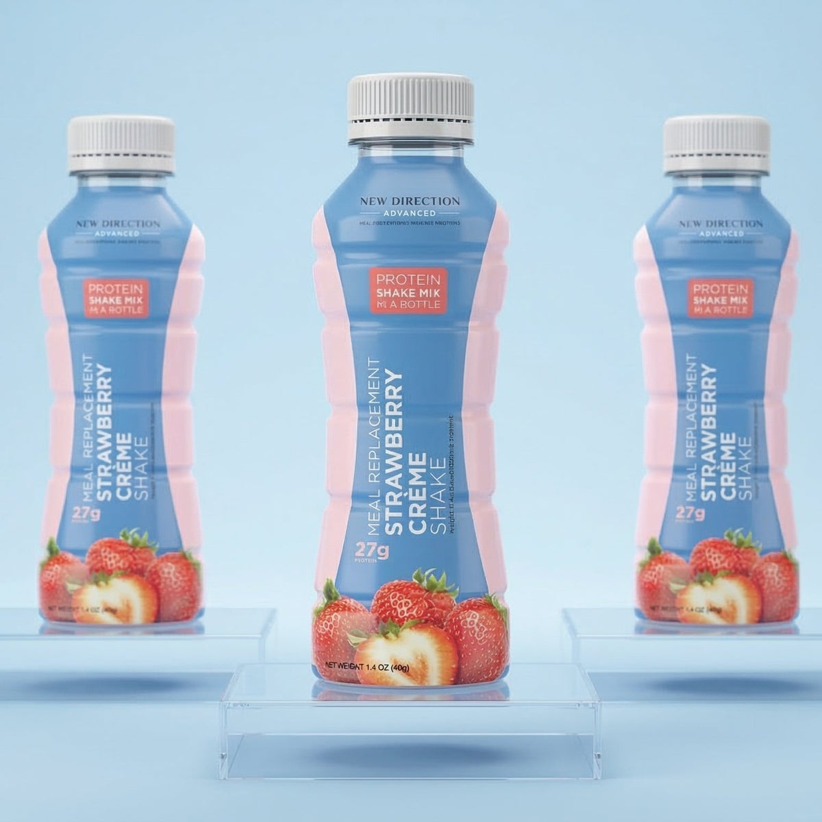 New Direction Strawberry Cream 27g Protein Shake (1 bottle)