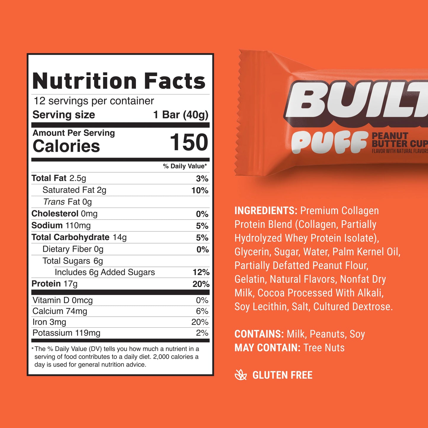 Built Bar Peanut Butter Cup Puff (1ct)