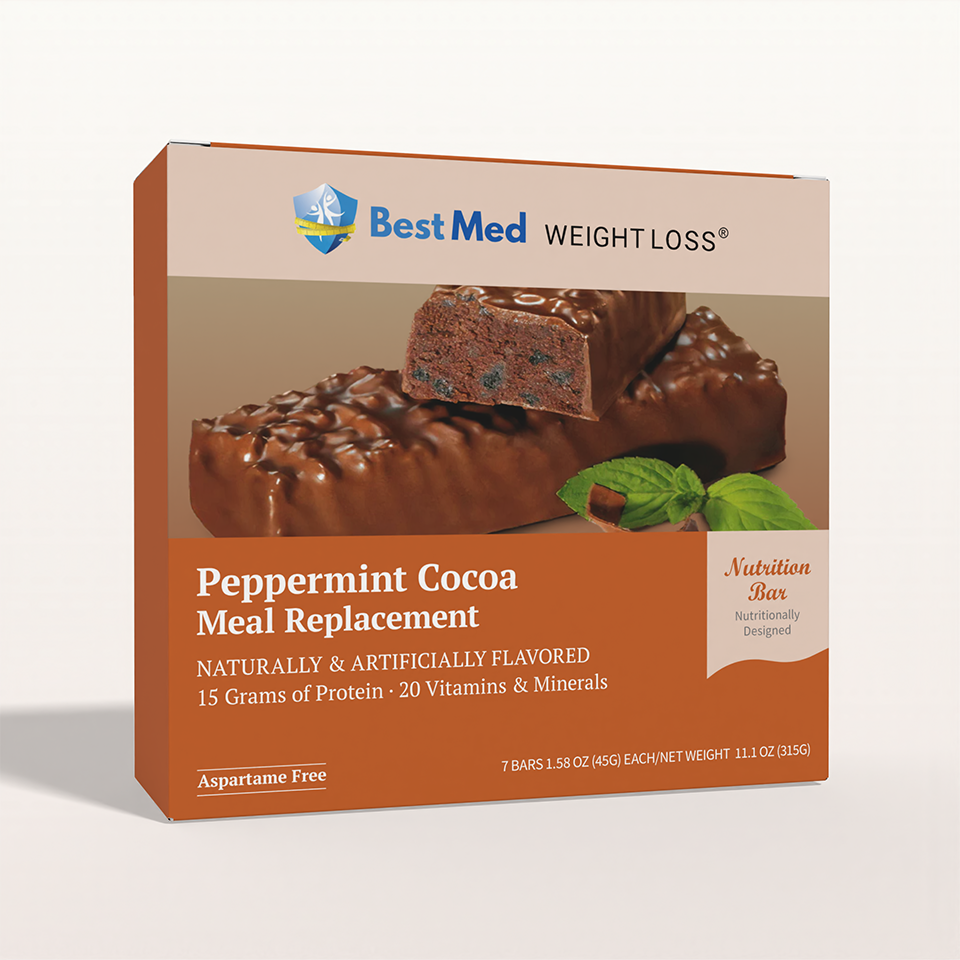 BestMed Meal Replacement Protein Bars, Peppermint Cocoa (7ct)