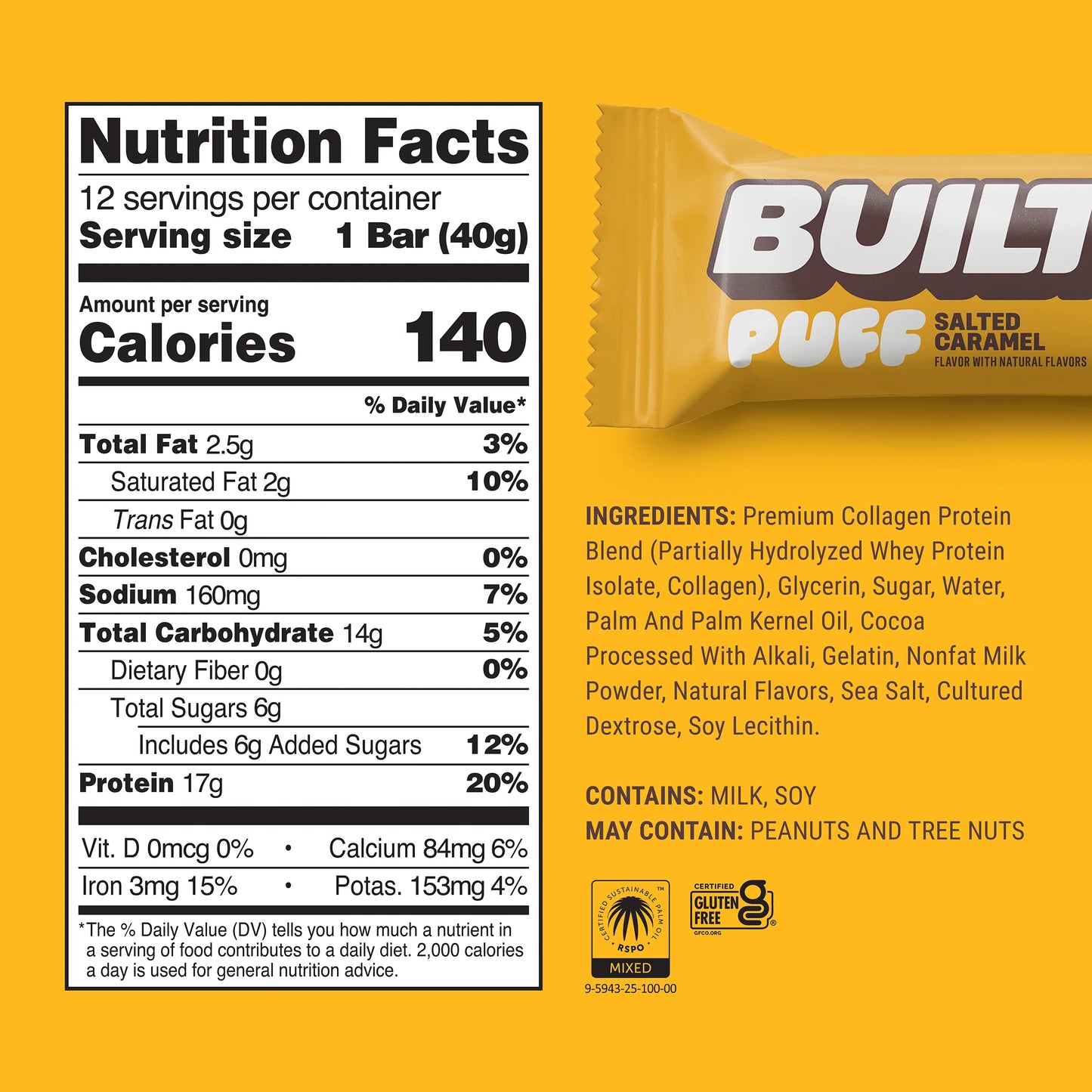 Built Bar Salted Caramel Puff (1ct)