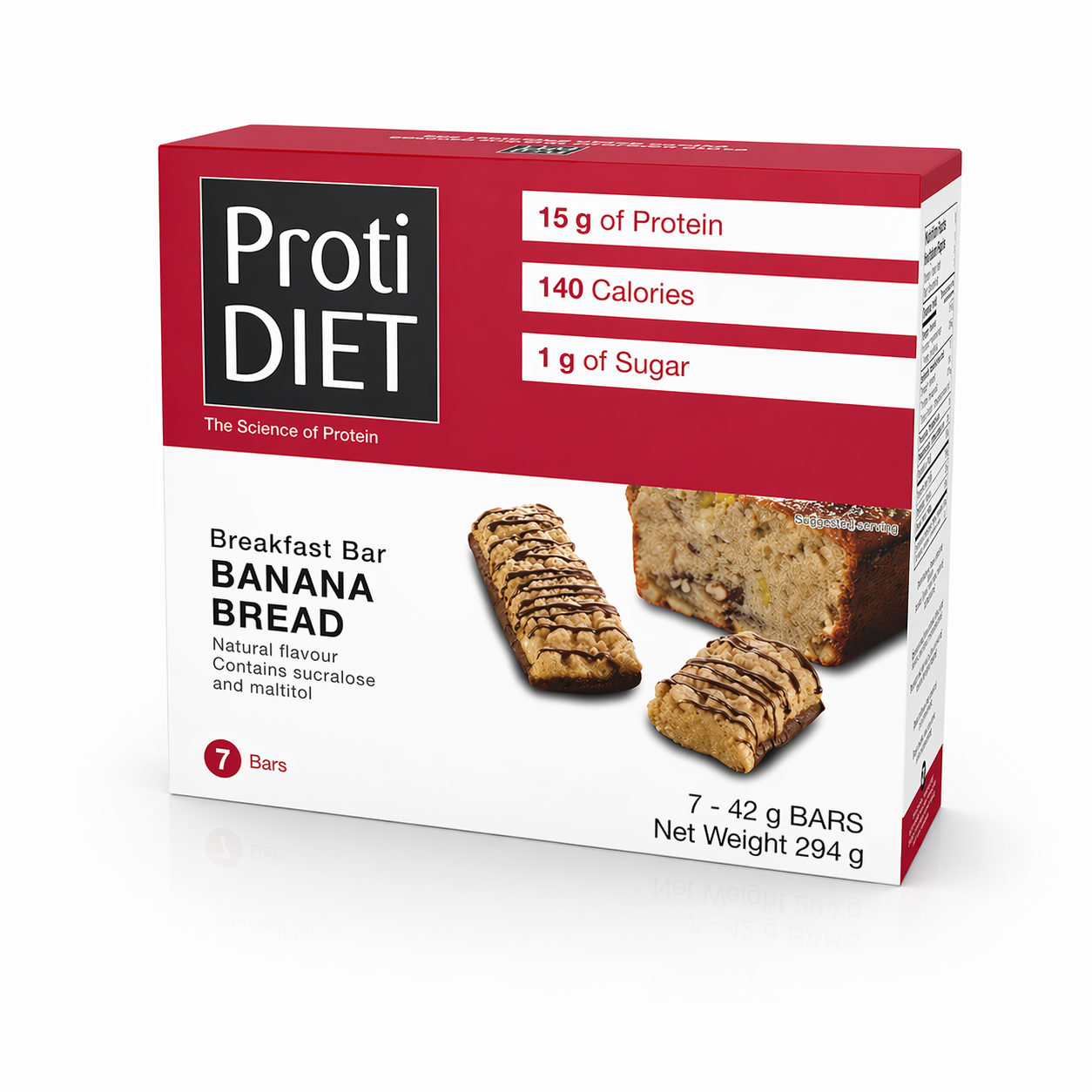 ProtiDIET Banana Bread Breakfast Protein Bars (7ct)