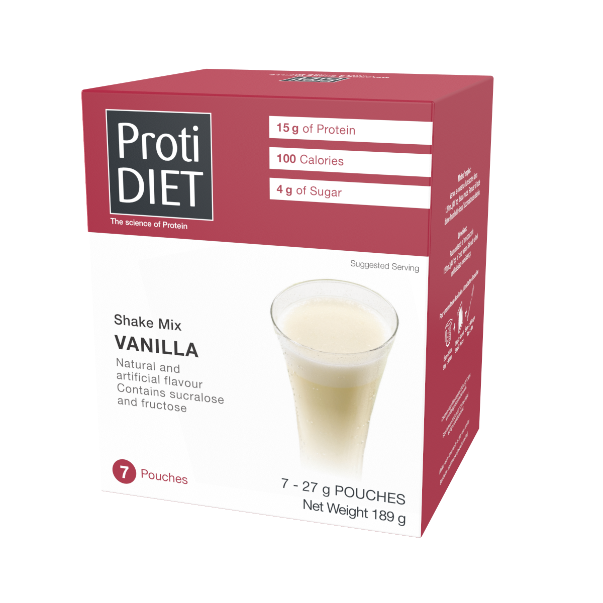ProtiDIET Vanilla Shake Mix | High-Protein Shake (7ct)