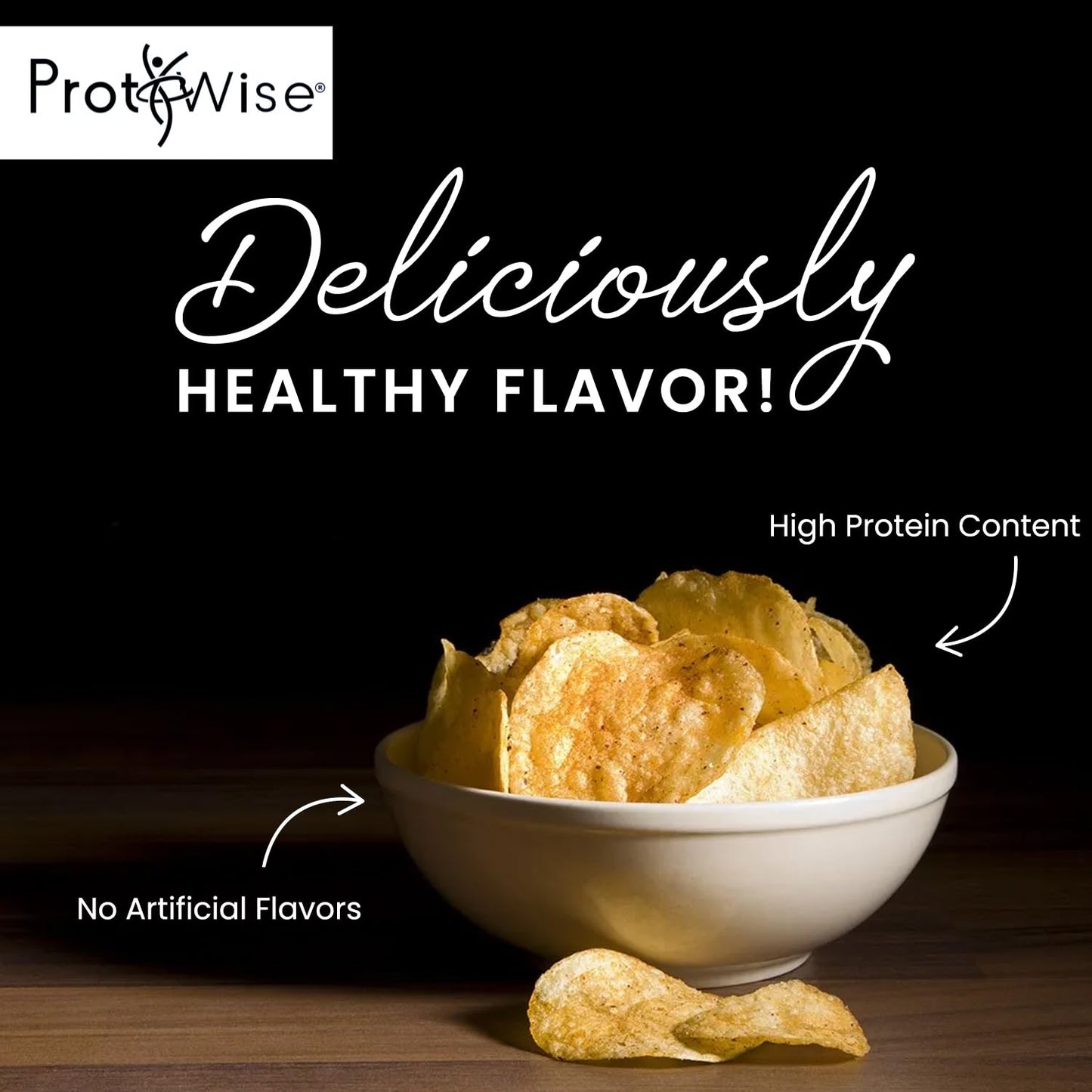 ProtiWise Sea Salt & Vinegar Chips | High-Protein & Fiber (1ct)