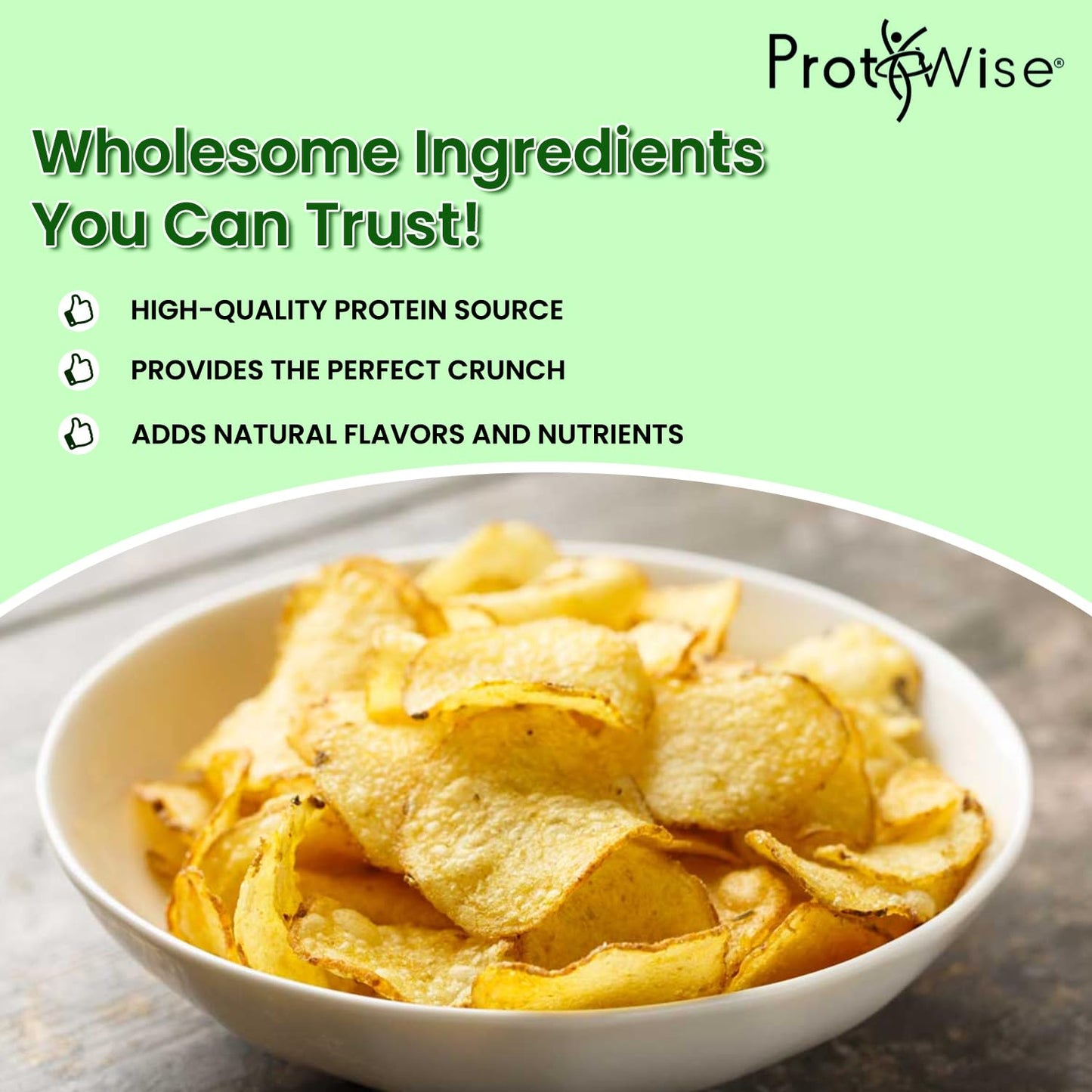 ProtiWise Sea Salt & Vinegar Chips | High-Protein & Fiber (1ct)