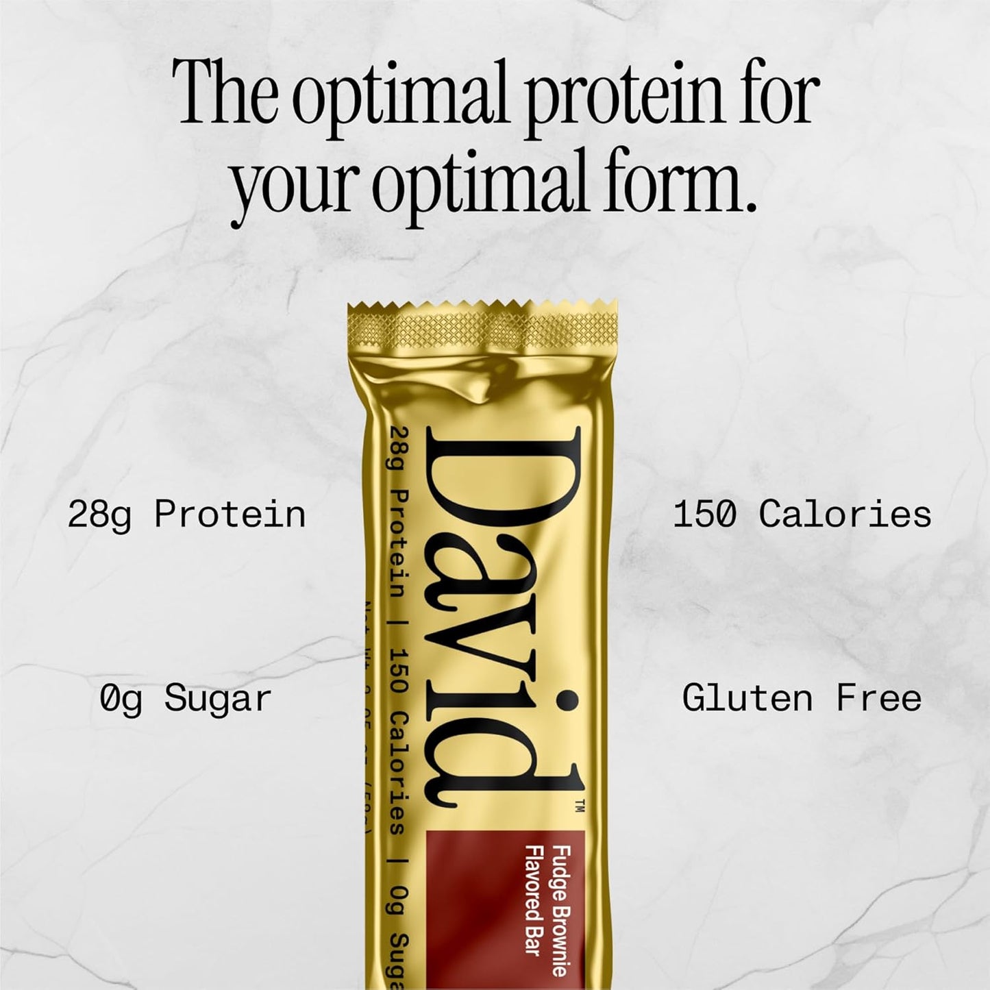 David Bars 28g High-Protein | Fudge Brownie (12ct)