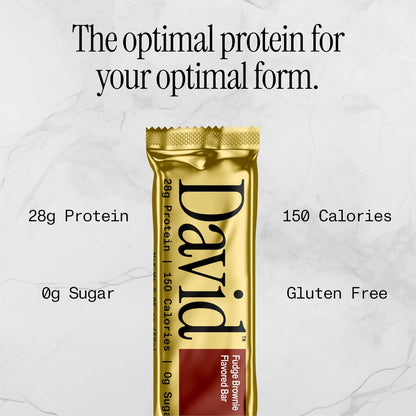 David Bars 28g High-Protein | Fudge Brownie (12ct)