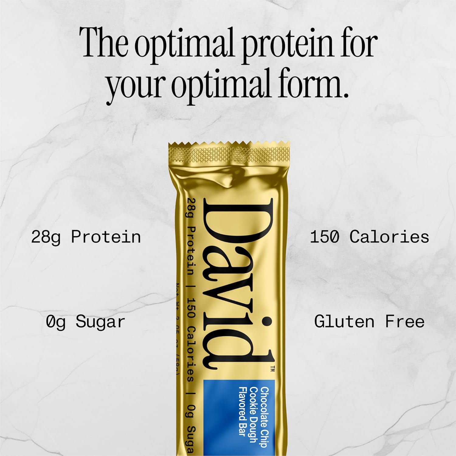 David Bars 28g High-Protein | Chocolate Chip Cookie Dough Bar (1ct