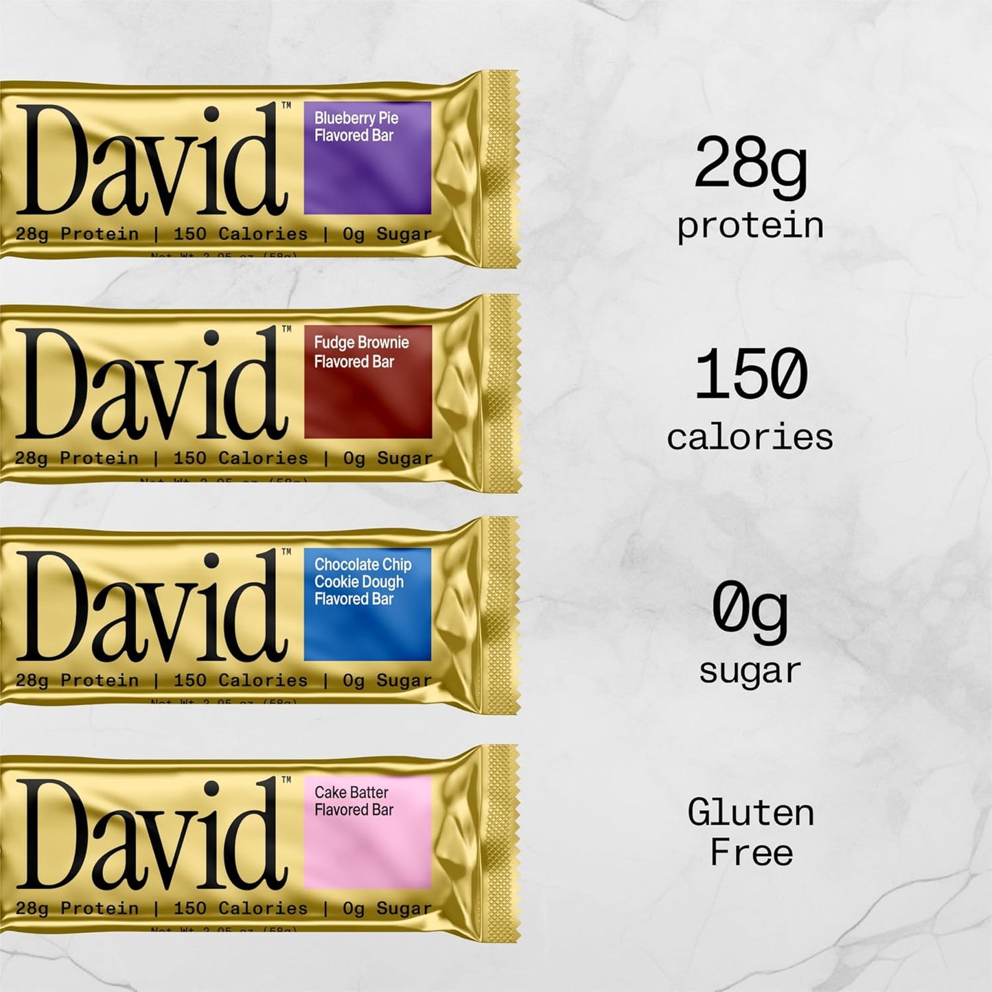 David Bars 28g High-Protein | Chocolate Chip Cookie Dough (1ct)