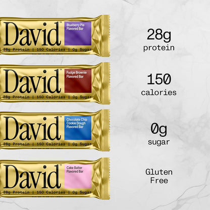 David Bars 28g High-Protein | Chocolate Chip Cookie Dough (1ct)