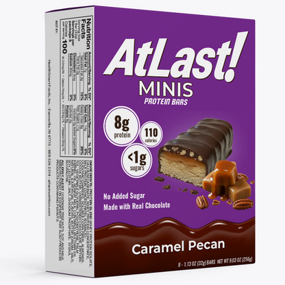 Atlast! MINIS Caramel Pecan Protein Bars 8ct