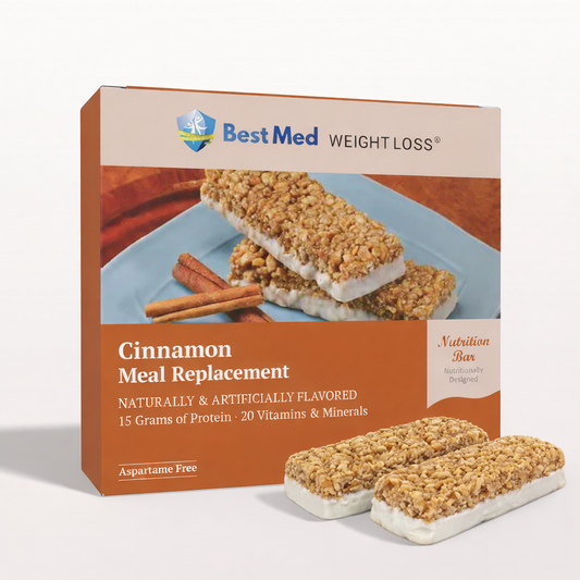 BestMed Meal Replacement High-Protein Bars, Cinnamon (7ct)