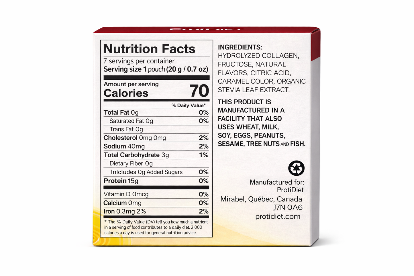 ProtiDIET Iced Tea Collagen Drink (7ct)