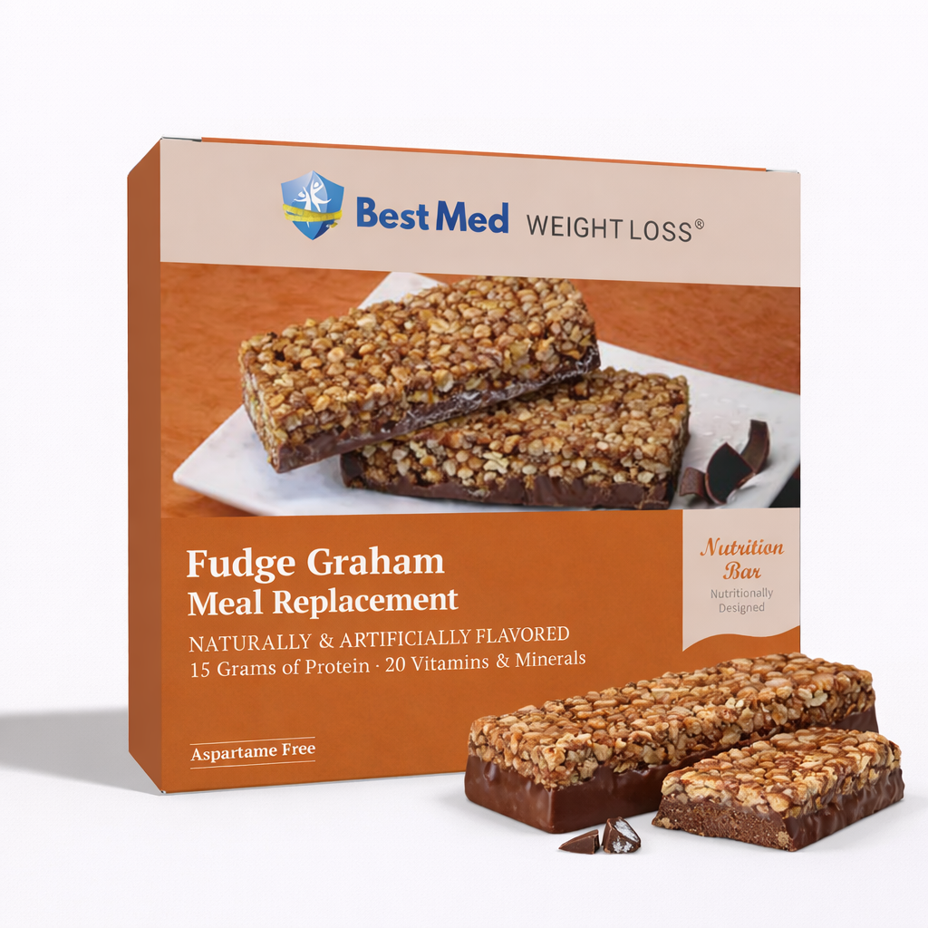 BestMed Meal Replacement High-Protein Bars, Fudge Graham (7ct)