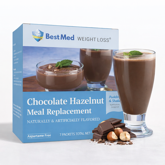 BestMed Chocolate Hazelnut High-Protein Meal Replacement Shake Pudding & Shake (7ct)