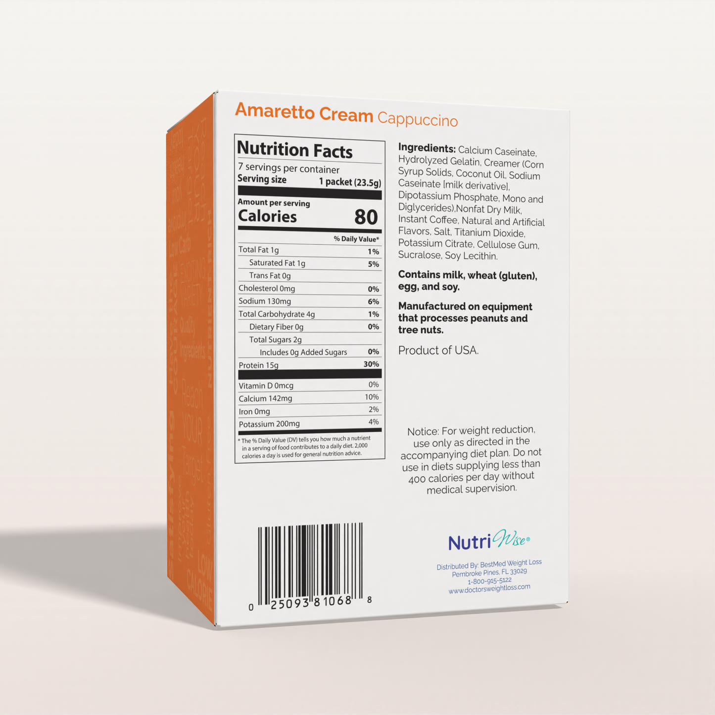 NutriWise Amaretto Cappuccino High-Protein Drink (7ct)