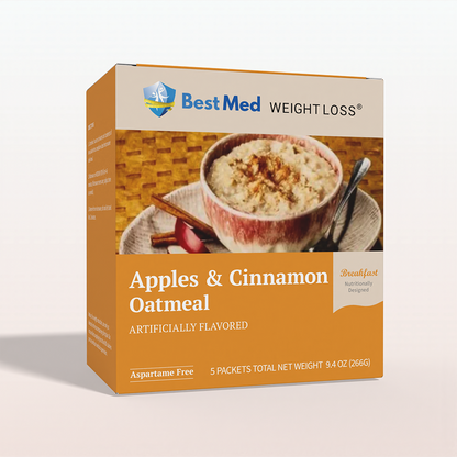 BestMed High-Protein Oatmeal, Apples & Cinnamon (5ct)