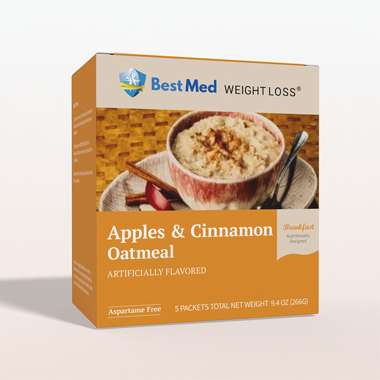 BestMed High-Protein Oatmeal, Apples & Cinnamon (5ct)