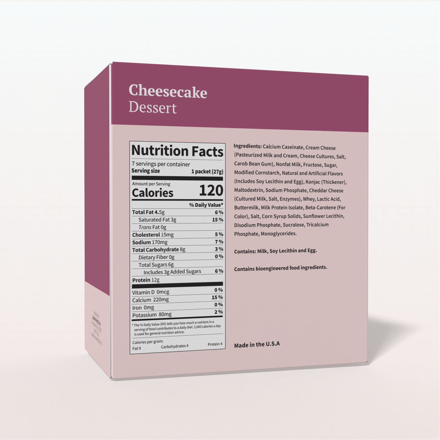 BestMed High-Protein Pudding, Cheesecake Dessert (7ct)