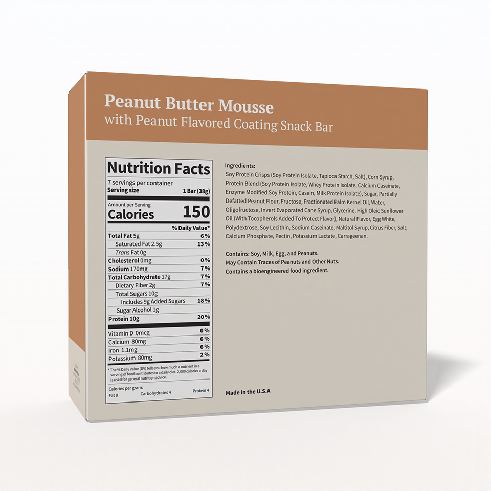 BestMed High-Protein Snack Bar, Peanut Butter Mousse (7ct)