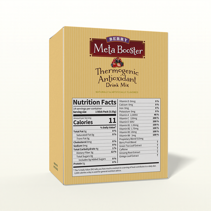 NutriWise Berry Meta Booster Thermogenic Antioxidant Drink (14ct)