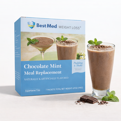 BestMed Chocolate Mint High-Protein Meal Replacement Shake Pudding & Shake (7ct)