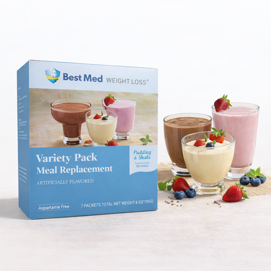 BestMed Variety Pack High-Protein Meal Replacement Shake Pudding & Shake (7ct)