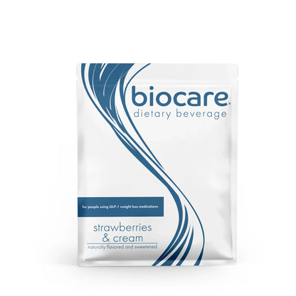 BioCare Strawberries & Cream | GLP-1 Beverage | 20g Protein (14ct)