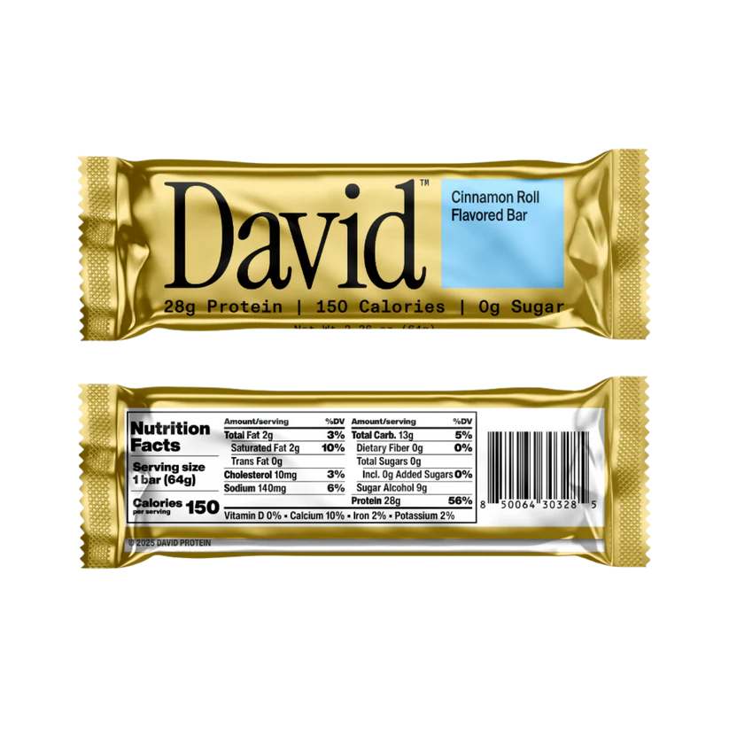 David Bars 28g High-Protein | Cinnamon (1ct)