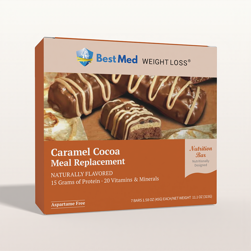 BestMed Meal Replacement Protein Bar, Caramel Cocoa Bar (7ct)