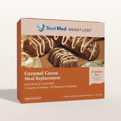 BestMed Meal Replacement Protein Bar, Caramel Cocoa Bar (7ct)