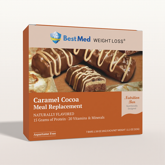 BestMed Meal Replacement Protein Bar, Caramel Cocoa Bar (7ct)