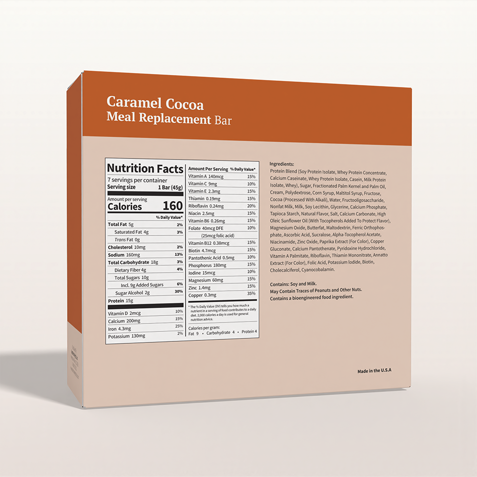 BestMed Meal Replacement Protein Bar, Caramel Cocoa Bar (7ct)