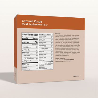 BestMed Meal Replacement Protein Bar, Caramel Cocoa Bar (7ct)