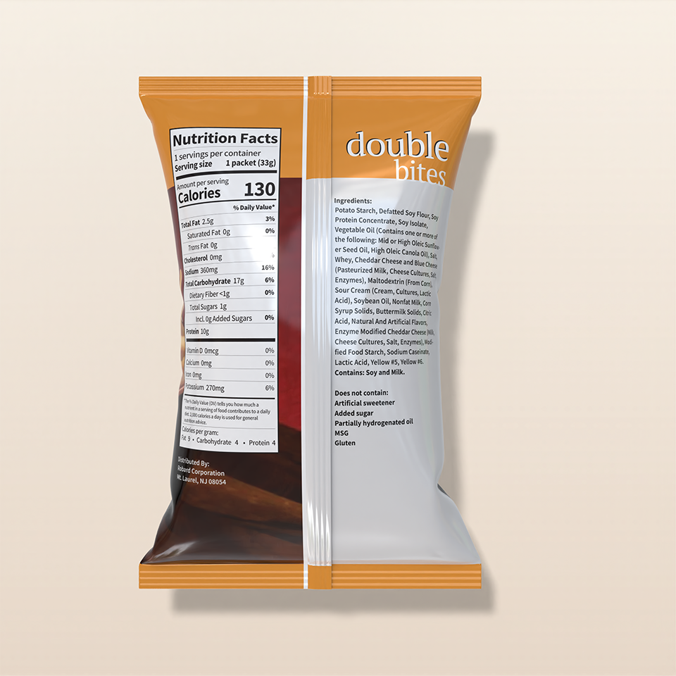 BestMed Double Bites High- Protein Chips, Cheddar Cheese (7ct)