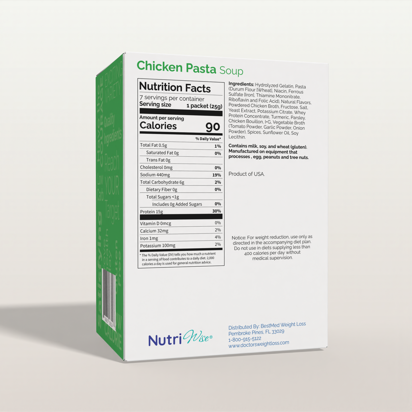 NutriWise Protein Soup | Chicken with Pasta (7ct)