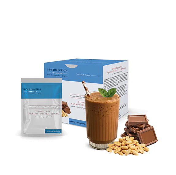 New Direction Chocolate Peanut Butter Shake | 27g Protein  | 7 Count