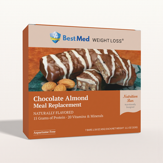 BestMed Meal Replacement Protein Bar, Chocolate Almond Protein Bar (7ct)