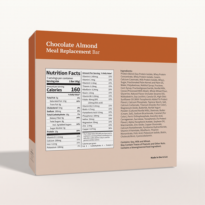 BestMed Meal Replacement Protein Bar, Chocolate Almond Protein Bar (7ct)