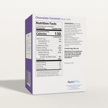 NutriWise Protein Mug Cake, Chocolate Caramel (7ct)