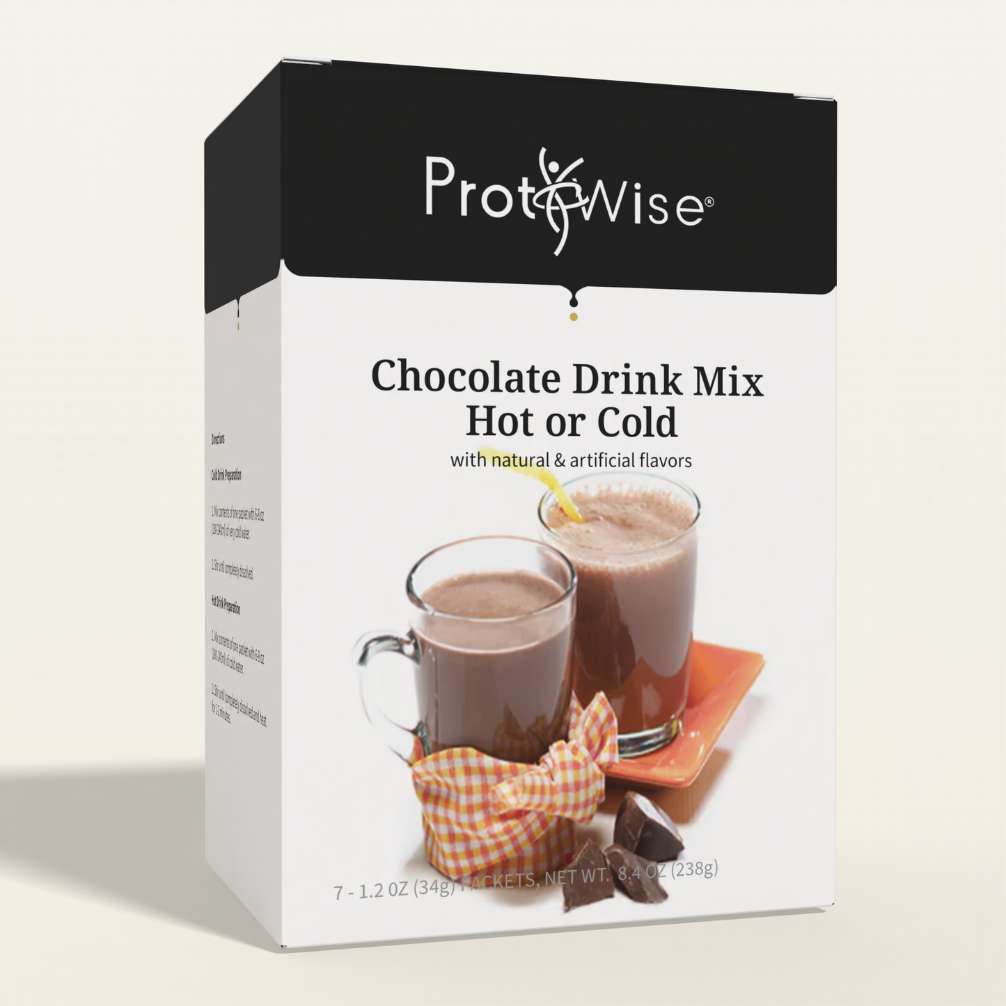 ProtiWise High-Protein Chocolate Drink Mix | Hot or Cold (7ct)