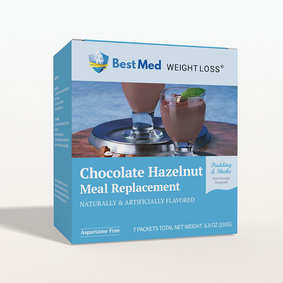 BestMed Chocolate Hazelnut High-Protein Meal Replacement Shake Pudding & Shake (7ct)