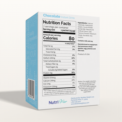 NutriWise Chocolate Instant Protein Drink (7ct)