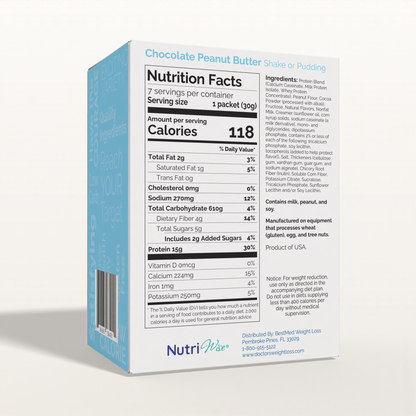 NutriWise Chocolate Peanut Butter Protein Shake or Pudding (7ct)