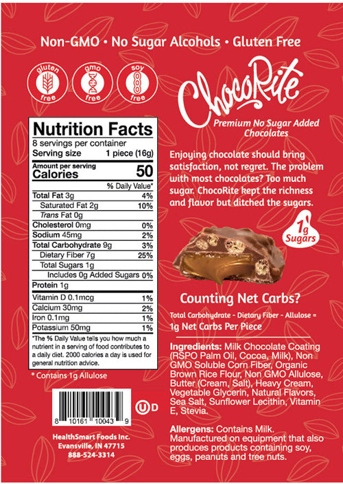 ChocoRite Crispy Caramels| Keto-Friendly (8 ct)