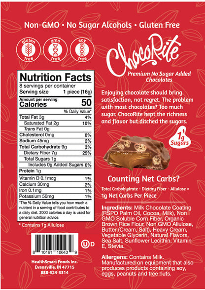 ChocoRite Crispy Caramels| Keto-Friendly (8 ct)