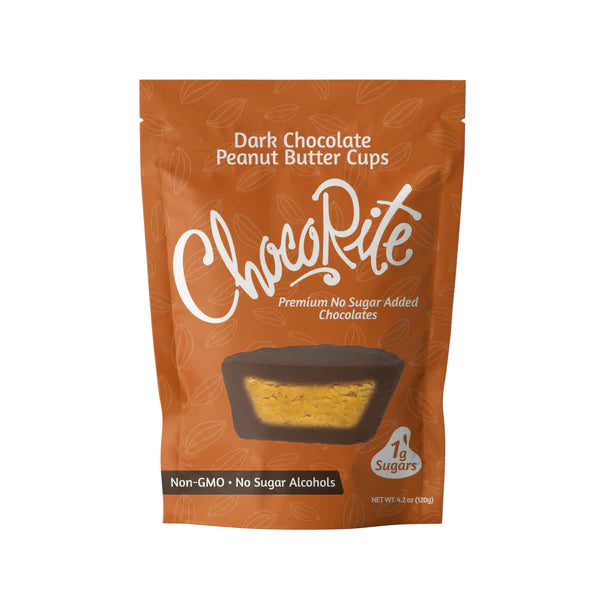 Chocorite Dark Chocolate Peanut Butter Cups | Keto-Friendly (8 ct)