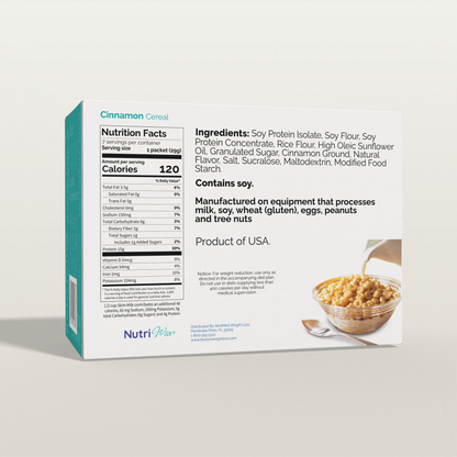 NutriWise Cinnamon Cereal | High-Protein Breakfast (7ct)