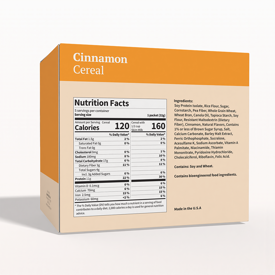 BestMed High-Protein Cereal, Cinnamon~O (5ct)